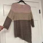 Chico's Chico’s Size 1 Metallic Colorblock Striped Asymmetrical Blouse Chico Size Medium Photo 6