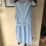 DKNY  Women's Blue Crew-Neck Crepe Pleated-Shoulder Sleeveless Dress Size 10 Photo 10