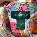 Hunt Club  Vintage Button Down Shirt Medium Cat Earth Heart Postcard Home Pear Photo 5