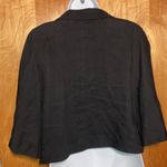 DKNY Black Donna Karan New York Cropped Linen Jacket Size Small Photo 5