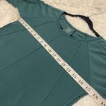 Athleta  Footless Seamless Long Sleeve Shirt in Lagoon Teal Small Photo 4
