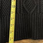 Alice + Olivia  Black Open Cable Knit Short Sleeve Cardigan One Size NEW Sample Photo 3