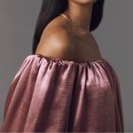 Anthropologie Mare Mare Off-The-Shoulder Puff-Sleeve Shine Mini Dress Photo 1