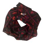 VTG Silk Feel Red Hat Society Scarf & Lapel Hat Pin 2 piece set Photo 0