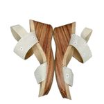 Life Stride  Sandals Size 8.5 Gray Floral Elastic Slingback Open Toe Wedges Photo 3