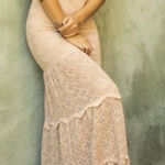 Nightcap  Clothing Diamond Lace Halter Blush Gown Photo 0