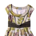 Anthropologie  Floreat Travessia Dress Womens 4 Used Tulle Skirt Purple Green Photo 13