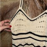 Commense Paros Crochet Eyelet See Through Midi Dress size S Black Photo 5