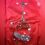 Holiday shirt. Santa wineglass Shirt. Size medium. Photo 1