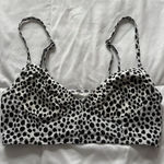 Michael Kors  Womens Size Small White Black Polka Dot Swimsuit Bikini Top Wired Photo 0