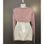 CAbi Shrug Sweater Womens Medium Pink Marled Knit Bolero Long Sleeve 8002 Photo 3