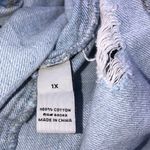 Refuge  size 1X blue jean denim distressed jacket Photo 7