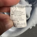 Brandy Melville  Shirt Womens Small Light Blue Lettuce Hem Ribbed Made in Italy Photo 6