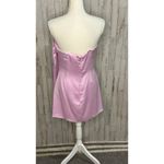 Ramy Brook NWT ‎ Women's Strapless Pink Satin Mini Dress Size 8 Party Cocktail Photo 2
