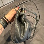 Loewe Vintage  Flamenco Knot Drawstring Bag Black Nappa Leather Pouch Clutch Photo 11