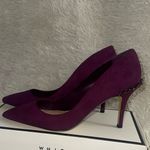 White House | Black Market ‘Clare’ Jewel Suede Pumps In Rich Plum Size 8.5 Photo 2