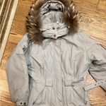 Nils Ski/snowboard jacket. Faux fur. Light tan/olive green. 10 Petite Tan Size 10P Photo 5