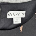 Ava & Viv  Dress‎ Womens 1X Black Pink Floral Flowers Dark Floral Feminine Preppy Photo 6