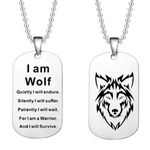 “I Am Wolf…” Silver Necklace New in Packaging Photo 1