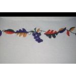 Avon Embroidered Boatneck Tee Small Winter White FSC 47052 NEW Leaves Grapes Photo 2