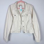 Free People NWT We the Free Rumours Denim Jacket Off White Size Medium Photo 2