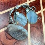 ALLSAINTS Vtg All Saints Xenolith Obelisk bracelet earring jewelry set blue gray stone Photo 0