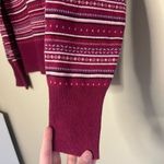 Lands' End 100% Cashmere Fair Isle Quarter Zip Sweater Photo 9