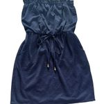 City Triangles NEW Tube Top Mini DRESS Blue Mesh Lined Elastic Waist MED Juniors Photo 0