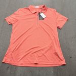 Callaway Women's Opti-Dri Coral Orange 1/4 Zip Golf Polo Shirt Size Large Photo 0