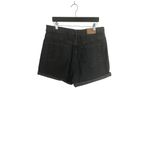 ZARA Black Ultra High Waisted Mom Roll Cuff Denim Jean Shorts Photo 3