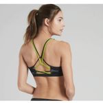 Athleta  Bikini Swim Top Womens XS Black‎ Yellow Freestyle Camo Strappy Swimwear Photo 2