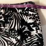Lane Bryant Cotton Smart Stretch White/Black Tropical Leaf Print Pants Sz 28 NWT Photo 8