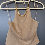 Intermix Gold Chain Halter Top Photo 0