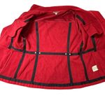 Roots ‎ Canada Red Full Zip Jacket Womens Large Fleece Lined Softshell Coat Photo 6