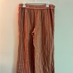 Per Se  Linen Blend Striped Wide Leg Pants Large Elastic Waist Summer Casual Photo 1