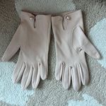 Vintage cotton blush pink short gloves Tan Photo 3