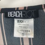 Beach Riot  Pink‎ Black Striped Dover Set Crop Top Tie Pants Set Cover-Up Small S Photo 14