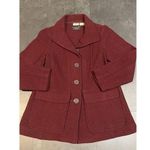 L.L.Bean Bellandi Jacket Italian Boiled Wool Red Women's Size SPButton Up D-339 Photo 0