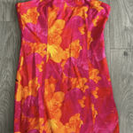 Peppermayo NEW WITH TAGS  Orange pink floral strapless mini dress Photo 0