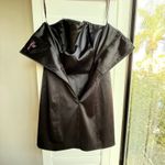 Betsey Johnson VTG Y2K Collection Black Satin Strapless Mini Dress size 8 Photo 4