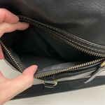 Fossil Vintage  Purse Crossbody Leather Pockets Buckle Adjustable Black Bronze Photo 3