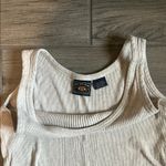 Route 66  White Fitted Crop Tank Top Photo 1