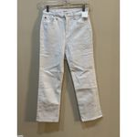 Hudson Jeans HUDSON Noa Mid Rise Straight Crop White Denim Jeans Size 24 Photo 2