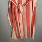 Marine layer  Womens Frances Wrap Mini Dress Red White Stripe‎ Size Small Linen Photo 10