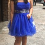 Beautiful Royal Blue Prom Dress Size Medium Photo 7