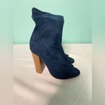 Liliana  suede navy blue‎ ankle boots with peek toe size 5 1/2 Photo 3