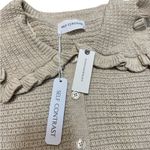 Anthropologie NWT Self Contrast Ainsley Ruffle Knit Cardigan – Short Sleeve M Photo 5