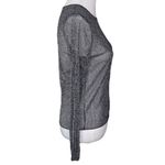 Victoria's Secret Victoria’s Secret Sheer Sparkly Shirt Black Silver Size XSmall - Small Photo 2