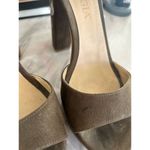 Perugia Olive Green & Pink Embroidered Platform Heels Size 8 Photo 4