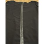 Vince  Black Shift Dress Contrast Arms Sz 4 Wedding Guest‎ Formal Poly  Leather Photo 9